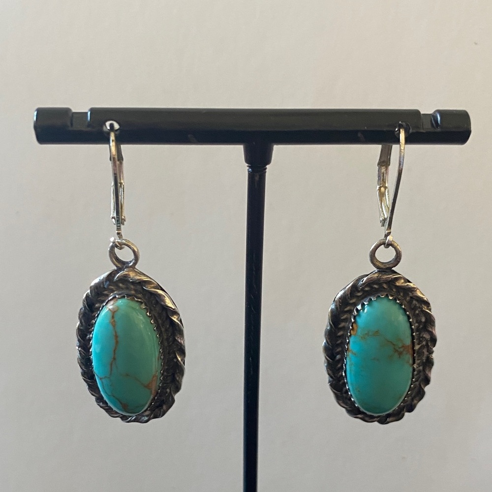 Authentic Turquoise and Sterling Silver Earrings